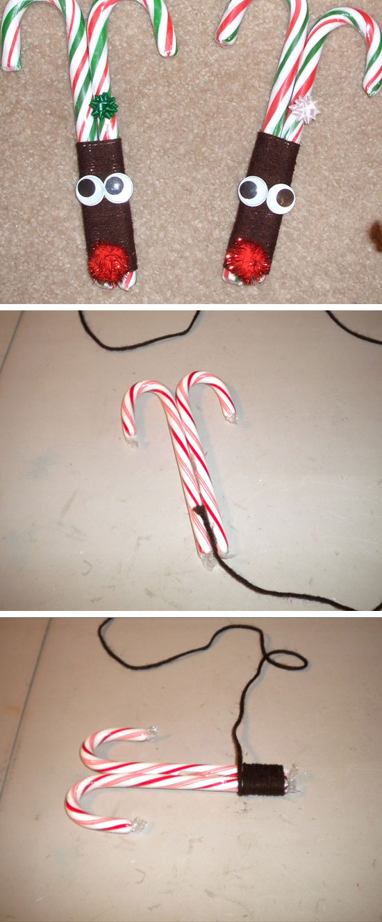 Reindeer Candy Canes. 