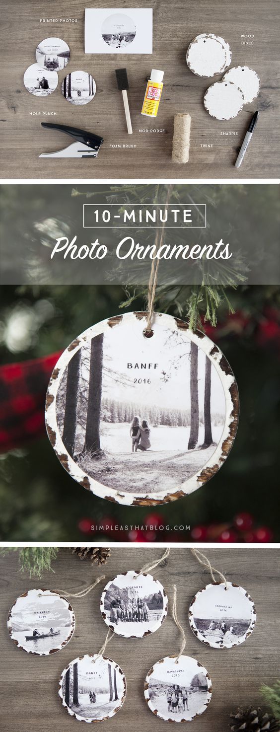 10 Minute Photo Keepsake Ornaments. 