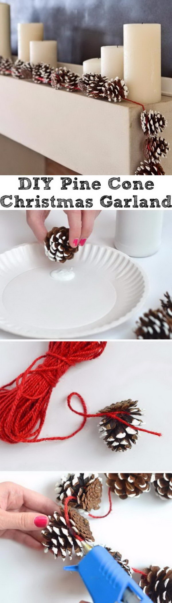 Pine Cone Christmas Garlands. 