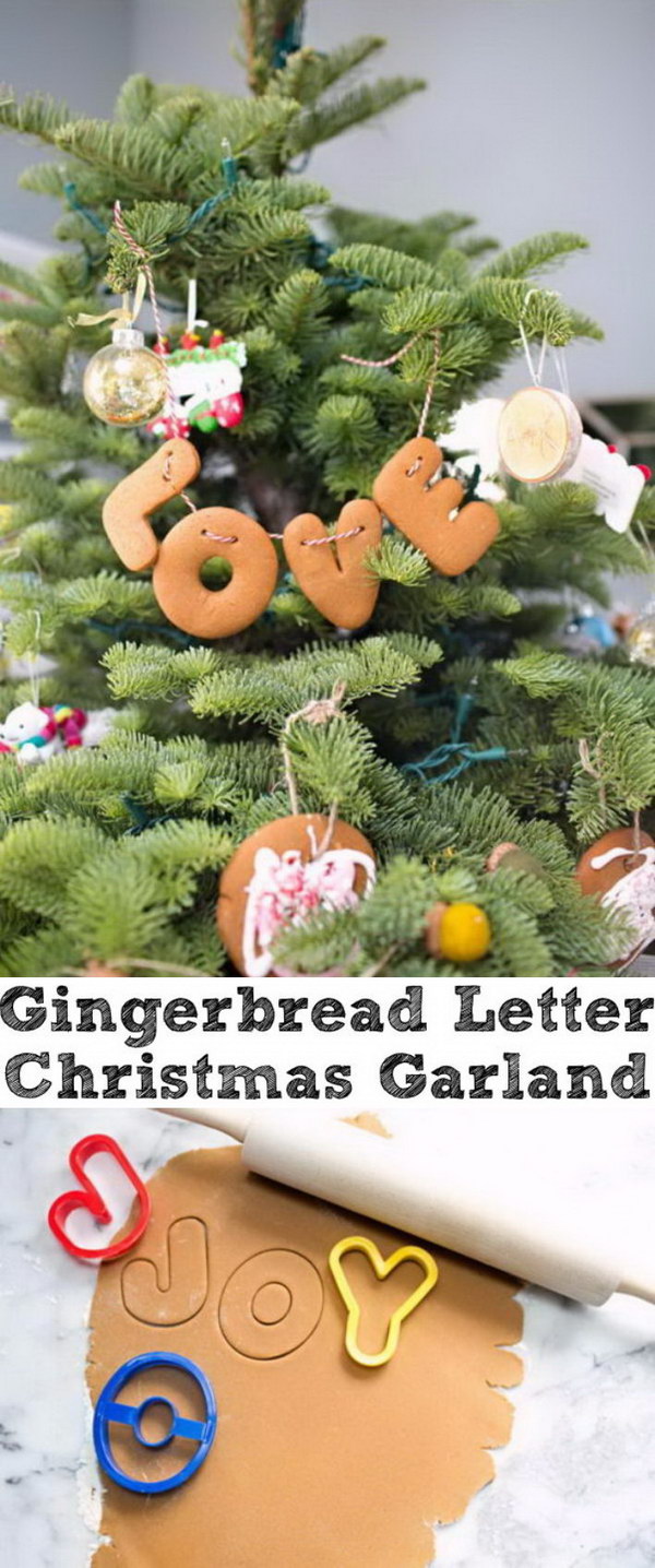Gingerbread Letter Garland. 