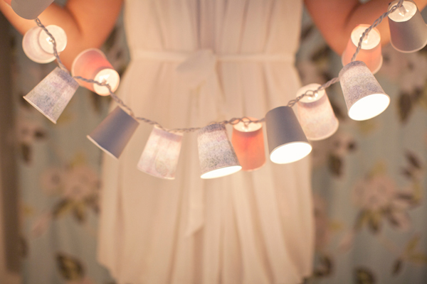 Paper Cup Lanterns Garland. 