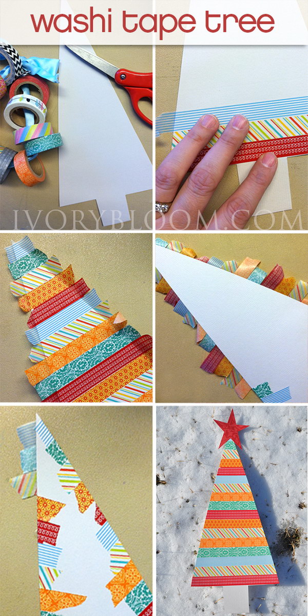 Washi Tape Christmas Card. 