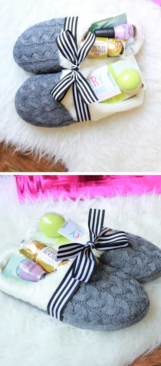 Easy Slippers Gift Basket. 