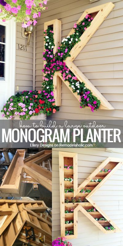 DIY Monogram Planter. 