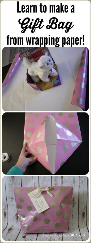 Make a Gift Bag From Wrapping Paper. 