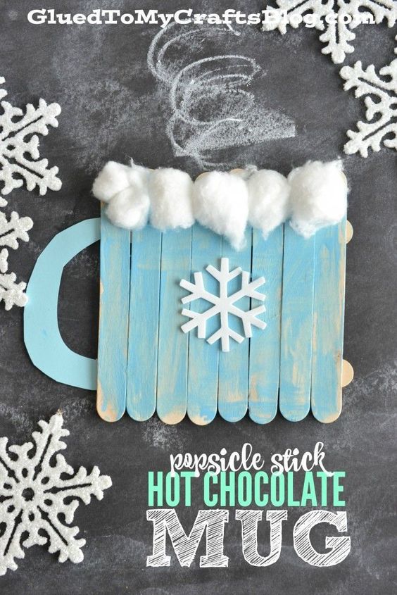 Popsicle Stick Hot Chocolate Mug. 