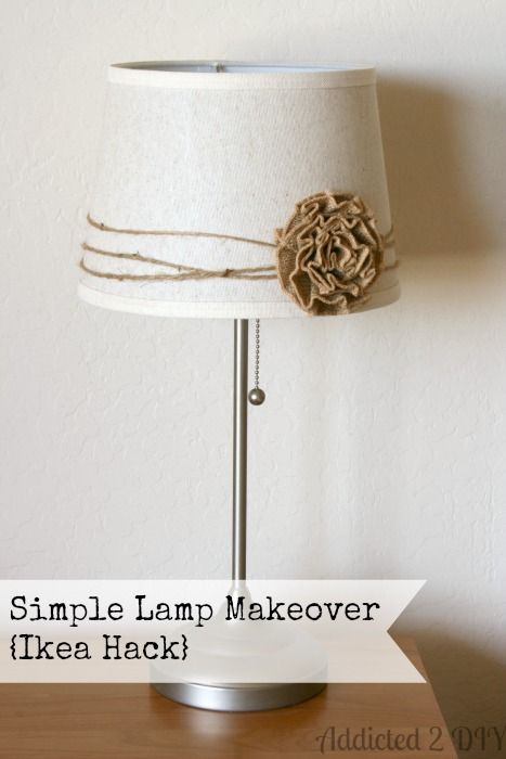 Burlap Lamp Shade. 