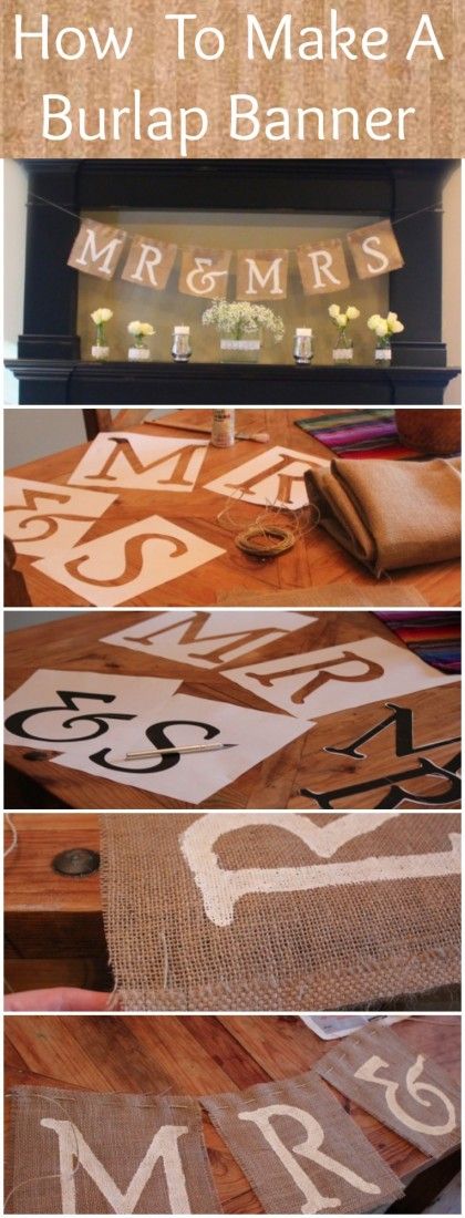 Mr. & Mrs. Burlap Banner. 