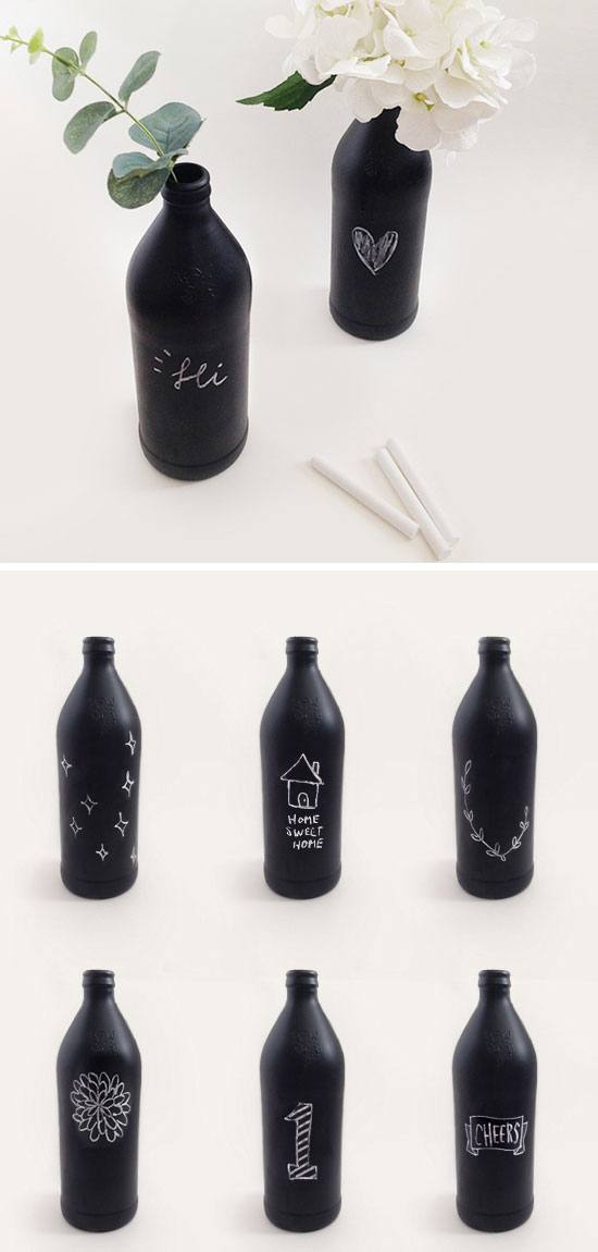 Chalkboard Bottles. 