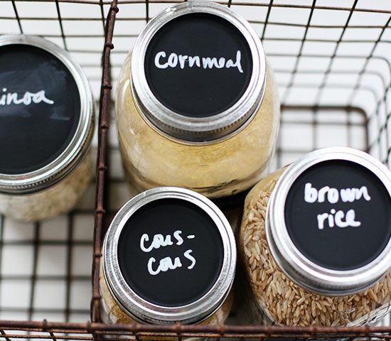 Chalkboard Mason Jar Lids. 