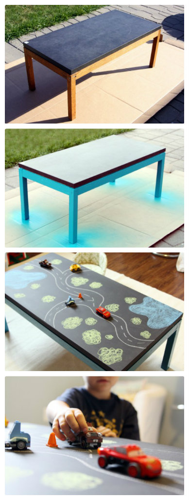 DIY Chalkboard Play Table. 