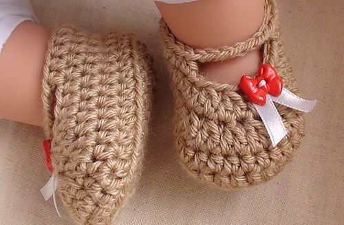 Posh Crochet Baby Booties. 