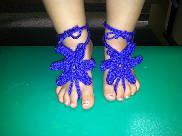 Baby Starfish Barefoot Sandals. 