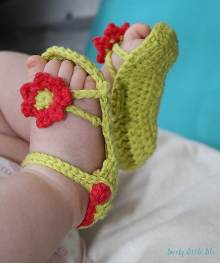 Flower Power Baby Sandals. 