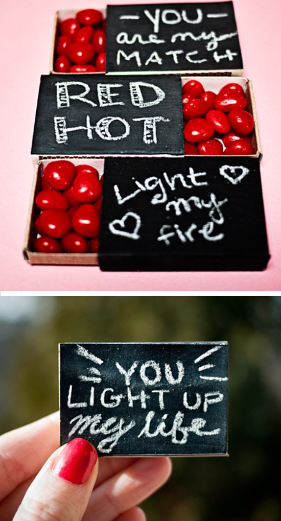 Red Hot Valentine Treat Match Box. 