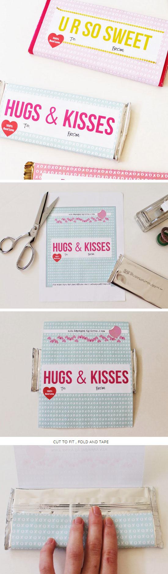 Printable Valentines Candy Wrappers. 