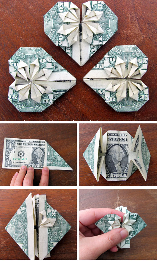 DIY Dollar Hearts. 