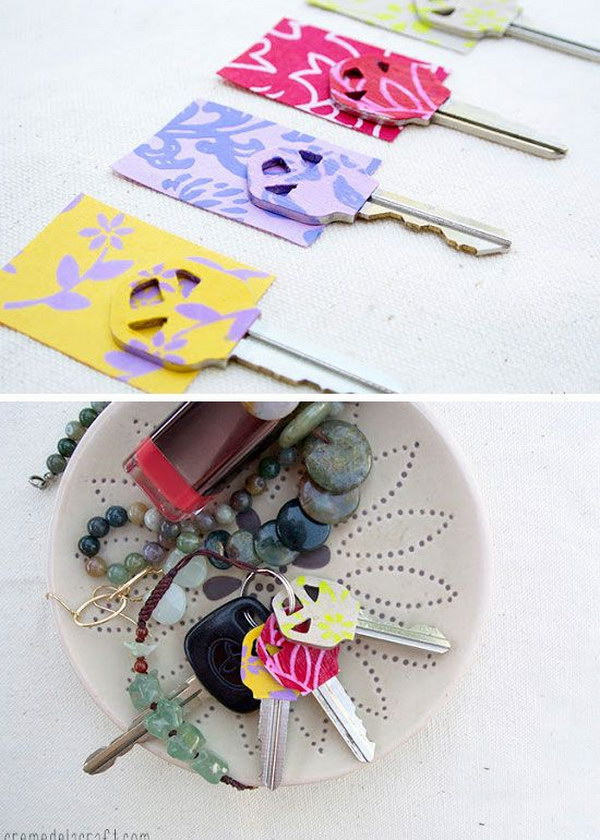 DIY Personalized Key Covers. 