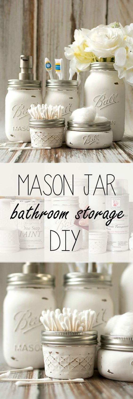 Mason Jar Bathroom Storage & Accessories. 