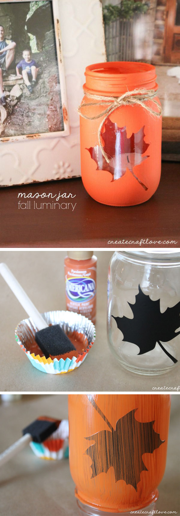 Mason Jar Fall Luminary. 