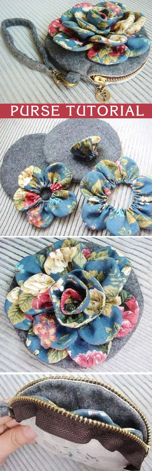 DIY Vintage Flower Purse. 