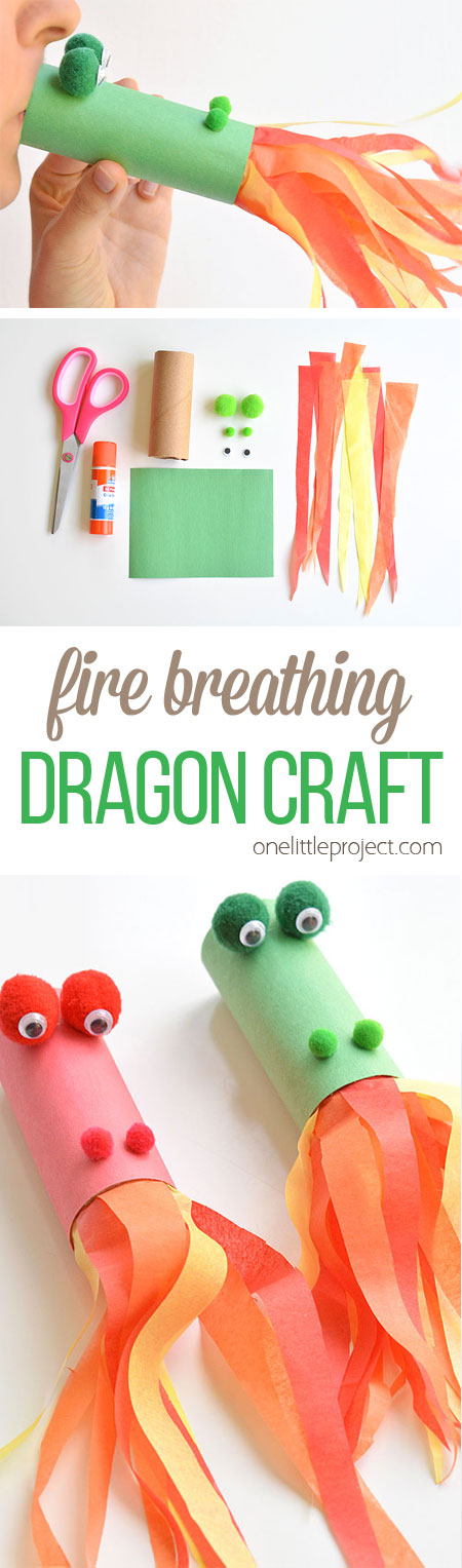 Paper Roll Dragon Craft. 