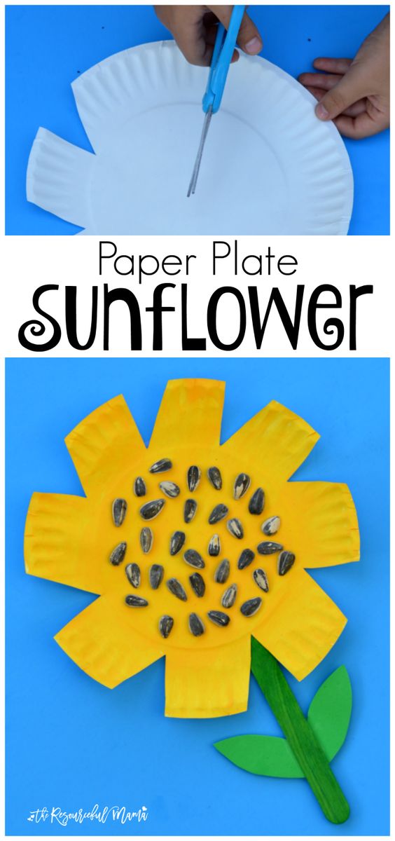 Paper Plate Sunflower Craft. 