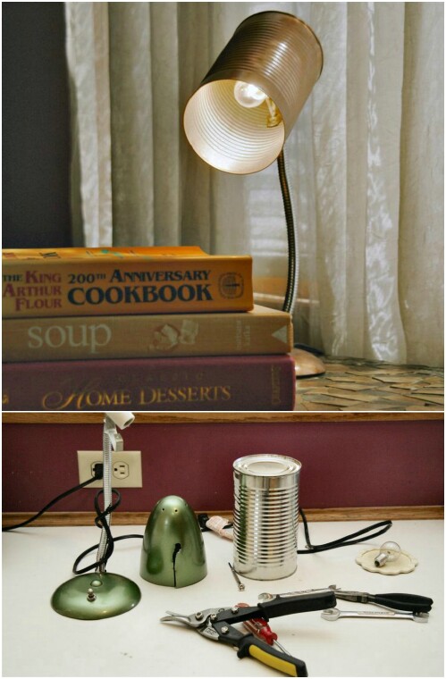 Real Working Tin Can Desk Lamp. 