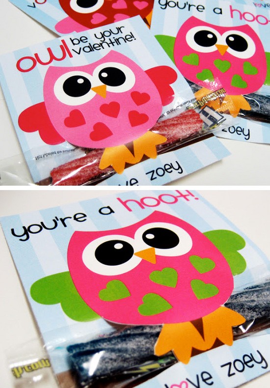 Free Printable Owl Valentines. 