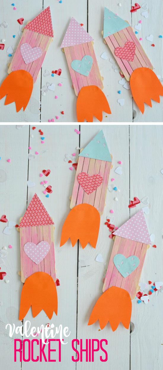 Valentine Popsicle Rocket Ships. 