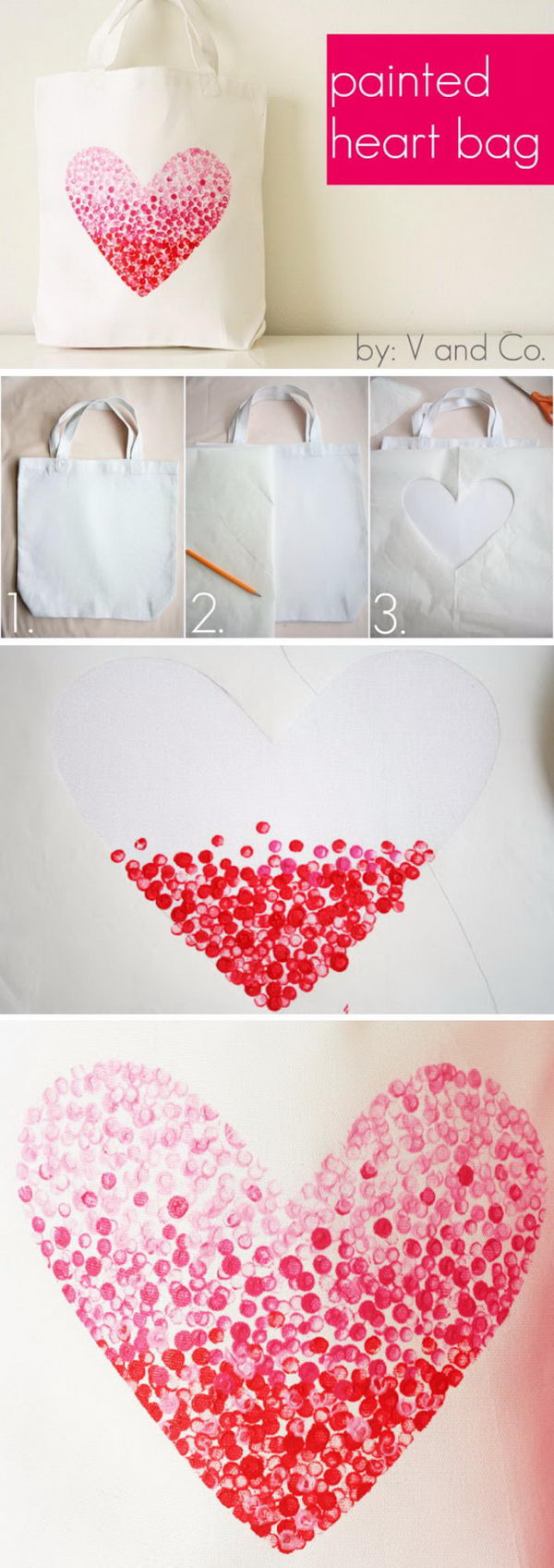 Painted Heart Bag. 