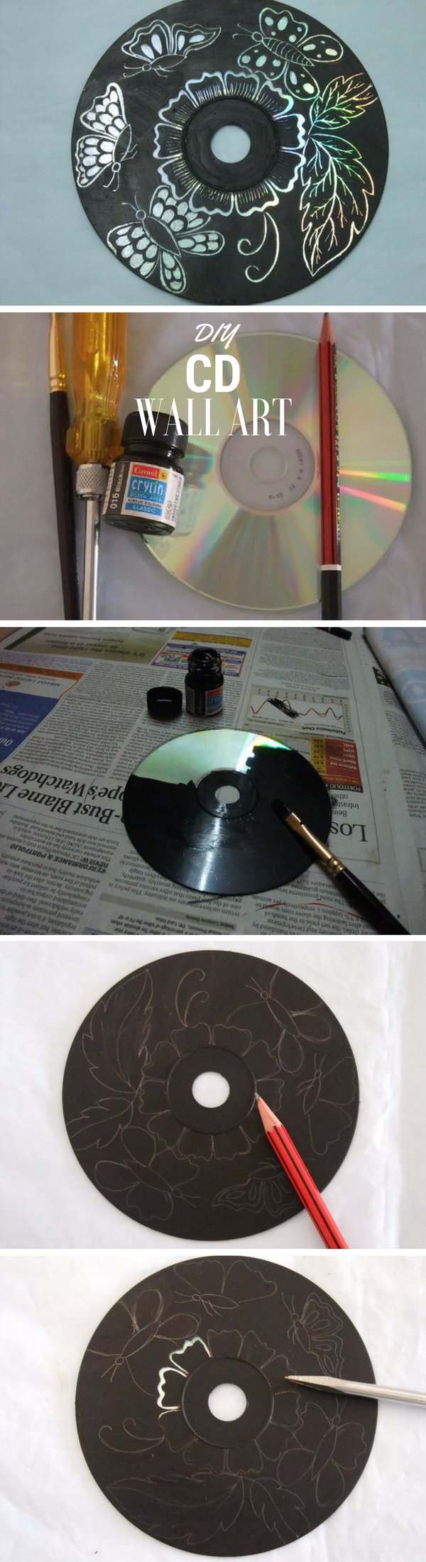 DIY CD Wall Art. 