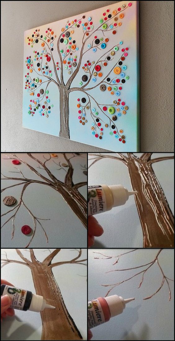 Button Tree Wall Art. 