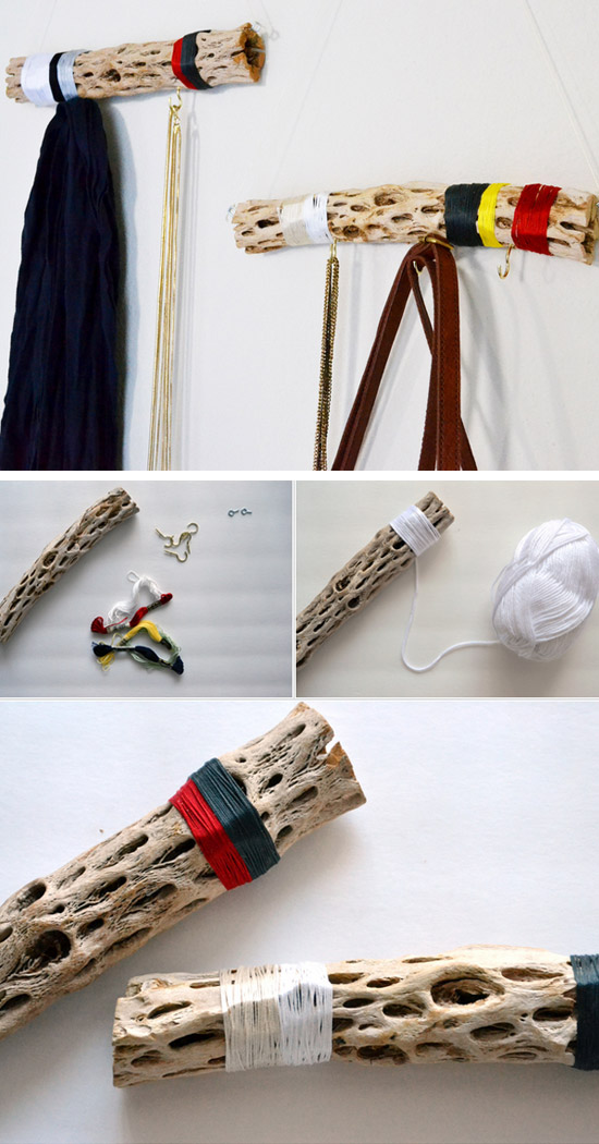 Make a Funky Wall Hanger from Driftwood. 