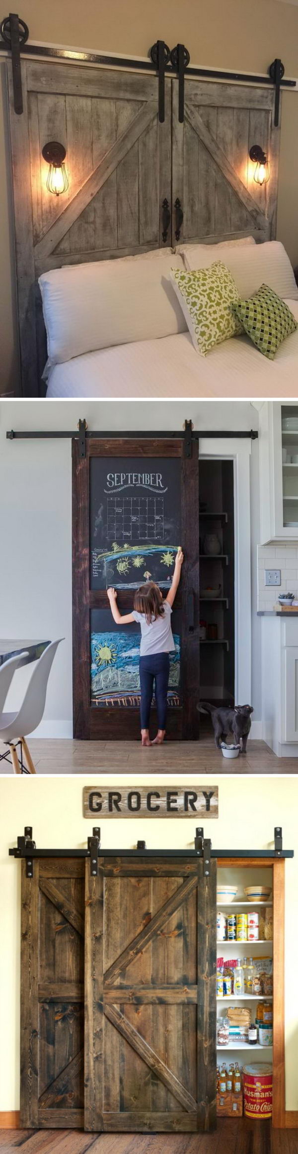 20 DIY Ideas & Tutorials To Use Barn Doors In Your Home. 