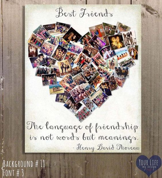 Photo Collage Gift for Best Friends. 