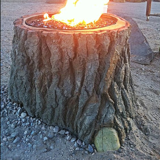 Tree Stump Fire Pit. 