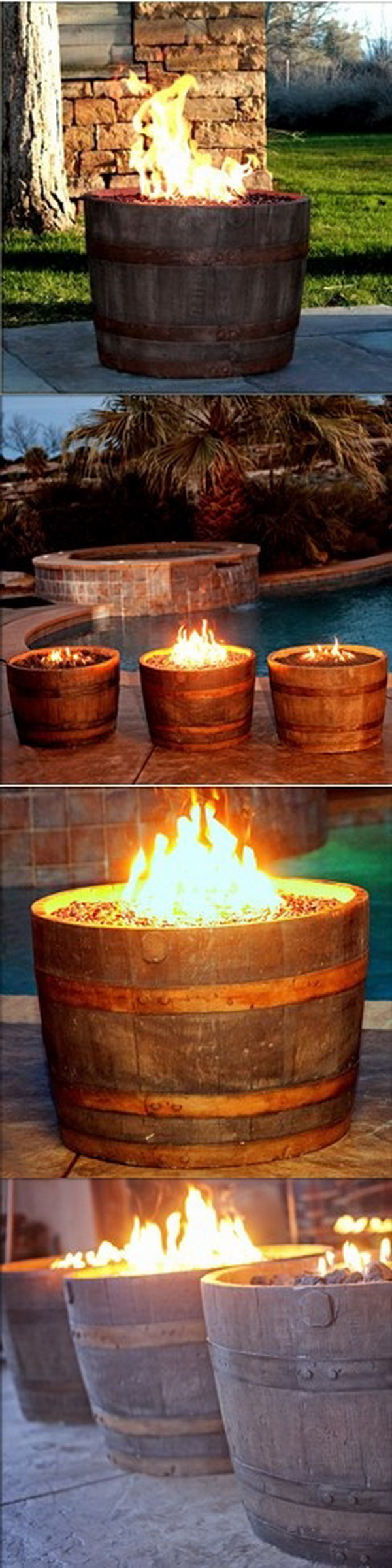 Wine Barrel Fire Pit. 