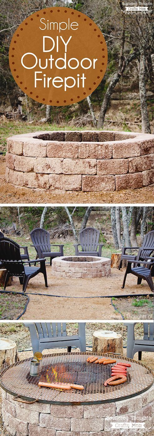 Fun and Easy DIY Outdoor Fire Pit. 