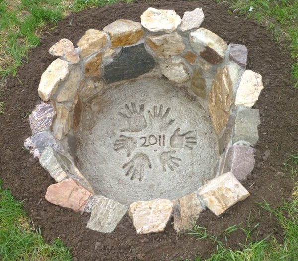 Cute Stone Fire Pit. 