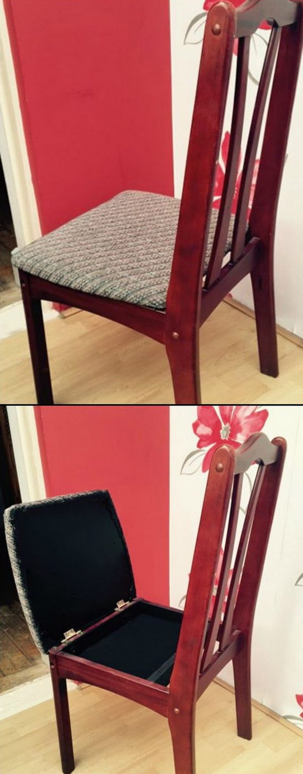 DIY Hidden Chair Compartment. 