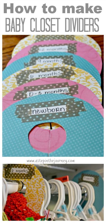 Make These Easy Baby Closet Dividers to Organize The Closet. 