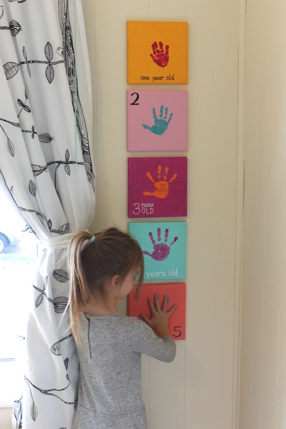 Yearly Handprint Canvas. 