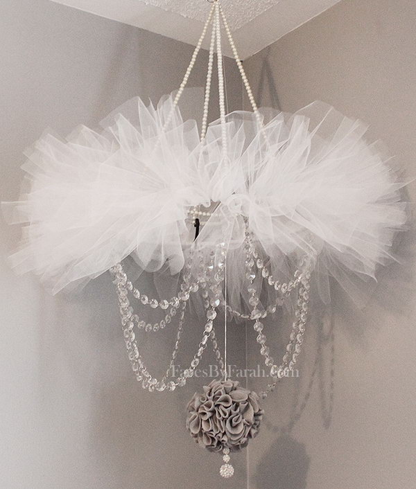 Elegant Tutu Chandelier for Baby Girl's Nursery. 