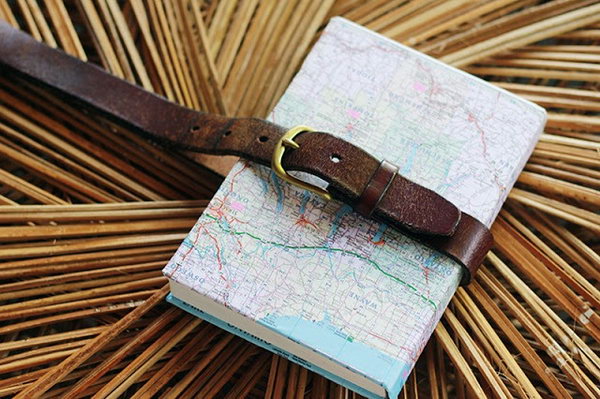 Belted Map-Covered Notebook 