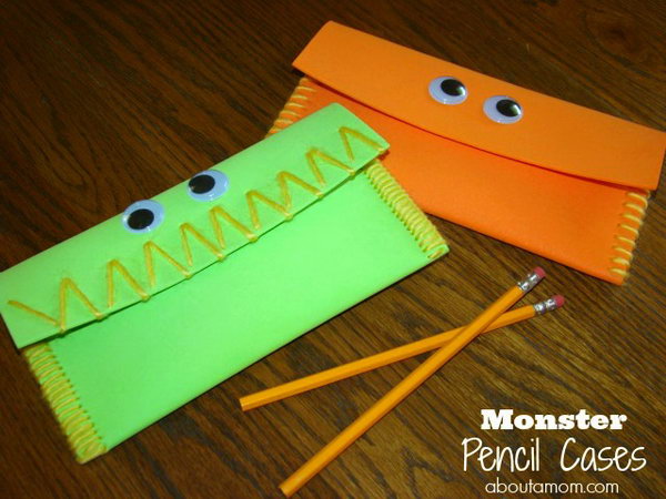 DIY Monster Pencil Cases