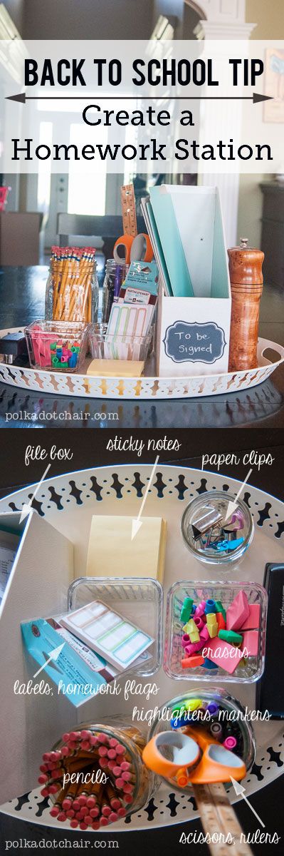 DIY Back to School Homework Station. 