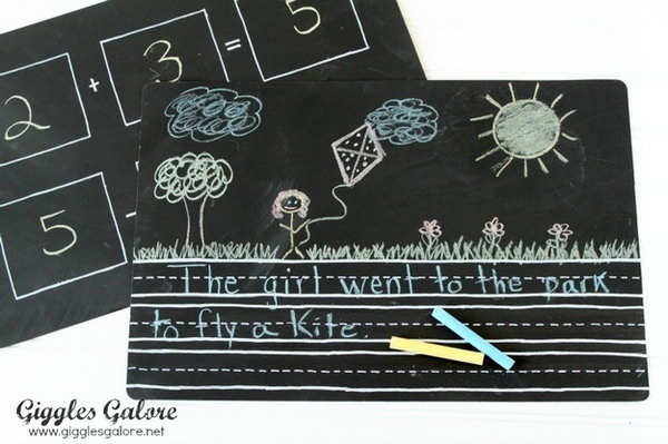 DIY Chalkboard Placemats That Make Learning Fun