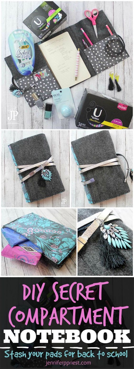 DIY Notebook Cover That Looks Like a Clutch Purse. 