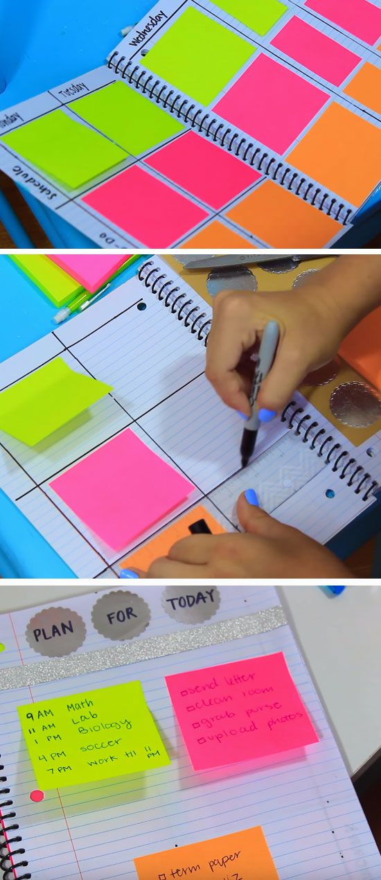 Colorful DIY Planner. 